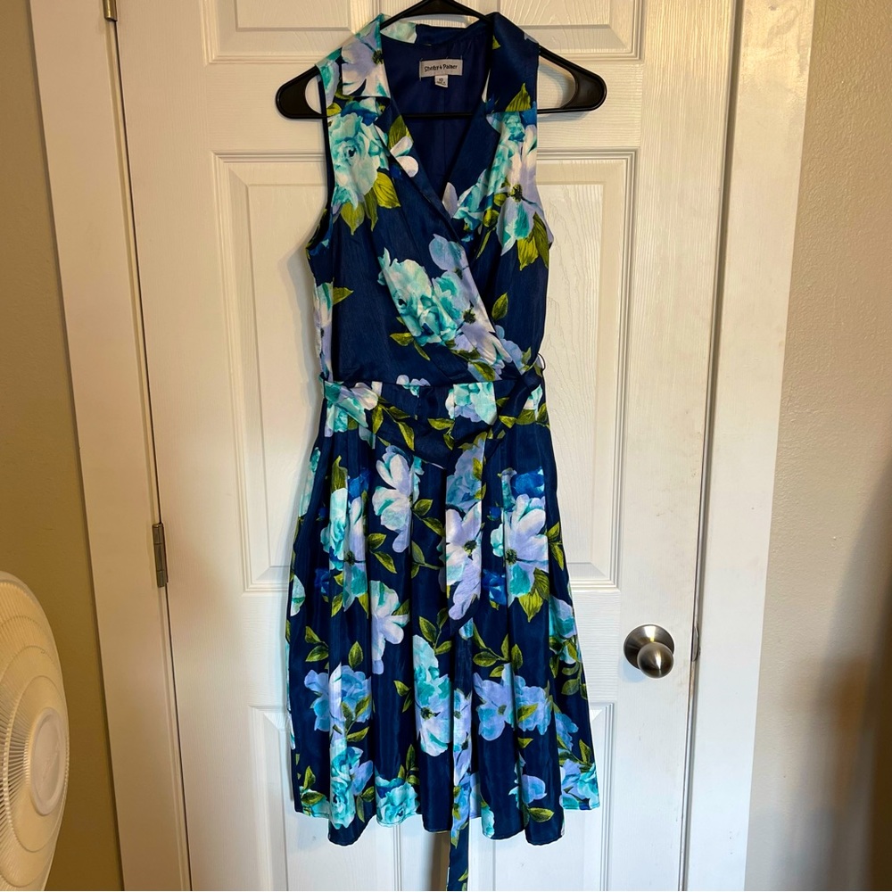 Shelby and Palmer Blue Floral dress.  Size 10. Used in excellent condition.